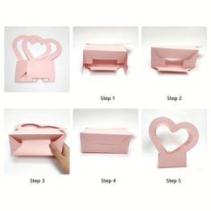 instructions to make an origami heart box