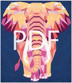 an elephant is shown with the word pdf on it