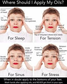 Where To Apply Essential Oils, Oils For Sinus, Living Oils Recipes, Essential Oils For Colds, Essential Oils For Headaches, Oils For Sleep, Health Tips For Women, Living Essentials Oils, Young Living Oils