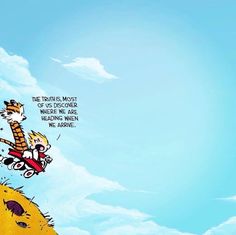 the cat in the hat is on top of a hill with a quote above it