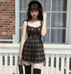 Material: Cotton, Lanon Style: Grunge Aesthetic Size (cm) Bust Waist Length XS 78-82 60 54 S 82-86 64 55 M 86-90 68 56 L 90-94 72 57 XL 94-98 78 58 Size (inch) Bust Waist Length XS 30.70-32.28 23.62 21.25 S 32.28-33.86 25.20 21.65 M 33.86-35.43 26.77 22.05 L 35.43-37.01 28.35 22.44 XL 37.01-38.58 30.71 22.83 Vintage Retro Aesthetic Outfits, Aesthetic Clothing Stores, Grunge Dress, Tall Fashion, Pleated Mini Dress, Alt Fashion, Sling Dress, Short Mini Dress, Alternative Outfits