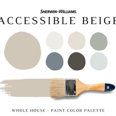 the paint color palette for sherylin williams's accessible beige