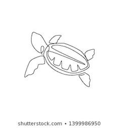 a line drawing of a turtle with leaves on its back and the words, shutterstock com