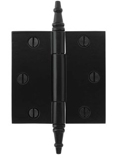 an image of a black door hinge