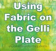 the cover of using fabric on the geli plate, with green and yellow flowers