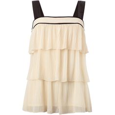 Polyvore Tops, Strappy Tank Top, Happy Dresses, Pink Shirts, Zipper Shirt, Clueless Outfits, Zip Shirt, Strappy Tank Tops, Pleated Shirt