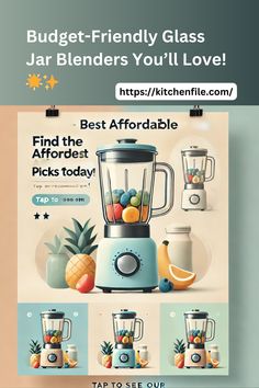 an advertisement for a blender that is being used to make smoothies and juices