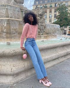 10 Wardrobe Staples French Women Wear on Repeat in Autumn | Who What Wear UK Red Mary Jane Outfit Ideas, Mary Jane Heels Outfit Jeans, Pink Mary Janes Outfit, Heeled Mary Jane Outfits, Mary Jane Heels Outfit, Brunch Outfit Autumn, Fall Fashion Staples, Jeans Heels Outfit, Cute Sweater Outfits