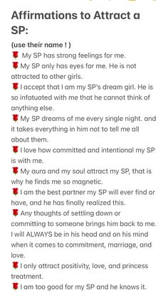 SP affirmations to attract your mans ! 💋 Use their name for more power and play subliminals on youtube in the background for extra ! #affirmations #femininepower #specificpersonaffirmations #manifesting #manifestlove #manifest #lawofattraction #loveaffirmations Affirmation For Crush, Attract Him Affirmations, Manifestation For Boyfriend, Affirmation For Specific Person, Special Person Affirmation, Manifestations To Make Him Obsessed, Manifesting Examples, Manifest For Love, Love Letter Manifestation