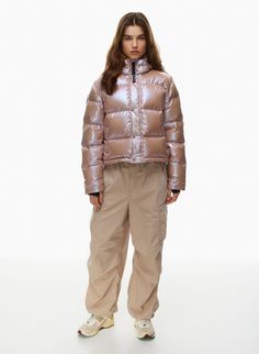 THE SUPER PUFF™ SHORTY | Aritzia Aritzia Super Puff, The Super Puff, Coat Puffer, Super Puff, Easy Shape, Down Puffer Jacket, Statement Bag, Water Repellent Fabric, Everyday Luxuries