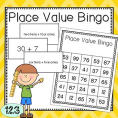 place value bingo game for students to practice numbers