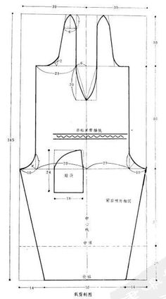 a blueprinted drawing of the back and side view of a bag with measurements