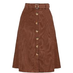 Allegra K Women's High Waist Solid Button Front A-Line Belted Corduroy Midi Skirt Dark Brown X-Small High-waist Corduroy Skirt For Fall, Casual Corduroy Skirt With Button Closure, Relaxed Knee-length Brown Skirt, Brown Solid Color Knee-length Skirt, Corduroy Midi Skirt, High-waisted Brown Corduroy Skirt, Midi Sweater Skirt, 70s Skirt, Clothes Wishlist