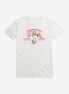 Lightweight 100% combined ring spun cottonWash cold; dry lowImportedListed in men's  unisex sizes Snoopy Clothes, Snoopy Dance, Snoopy T Shirt, Cartoon Man, Peanuts Snoopy, Mens Graphic Tee, Hot Topic, White Undershirt, Peanut