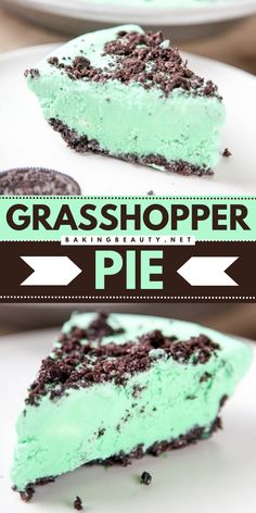 This no-bake grasshopper mint pie is perfect for your St. Patrick's Day dessert recipes! This best chocolate mint dessert is cool, creamy, easy to make, and only requires 6 ingredients. Be sure to learn how to make this boozy dessert! Mint Pie No Bake, St Patrick’s Day Deserts, St Patrick’s Day Dessert Recipes, St Patricks Day Dessert Easy, St Patricks Day Dessert, Mint Dessert, Baby Bach, Mint Pie, St Patrick's Day Dessert