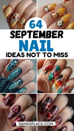 Sept Nails, Ombre Nail Ideas, Statement Nails, Daisy Nail Art, Statement Nail