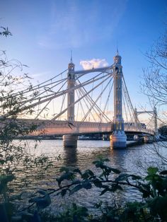 a bridge that is going over some water