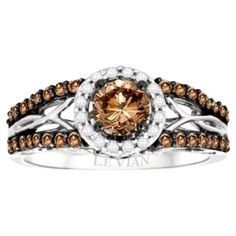 Grand Sample Sale Ring featuring 3/4 cts. Chocolate Diamonds®, 1/10 cts. Vanilla Diamonds® set in 14K Vanilla Gold® Chocolate Diamonds, Le Vian, Sample Sale, White Diamond, Fashion Rings, Bridal Jewelry, Diamond Engagement Rings, Bracelet Watch, Statement Rings