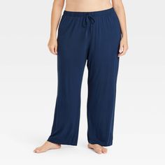 You're sure to love the cool style and comfort these Cloud-Knit Pajama Pants from Auden™ add to your nighttime routine. These regular-fit pajama pants are made from soft, stretchy fabric for a luxurious feel. Finished with a drawstring elastic waistband for a snug fit, the ankle-length pajama pants come with side pocket for stashing at-home essentials. Pair with tees or tanks tops for a number of comfy sleep ensembles. Auden™: Comfort true to every shape & hue. Comfortable Solid Color Bottoms For Pajama Party, Comfortable Solid Bottoms For Pajama Party, Comfortable Blue Sleep Bottoms, Blue Sleepwear With Elastic Waistband For Relaxation, Blue Wide Leg Sleep Bottoms, Blue Wide-leg Sleep Bottoms, Comfortable Blue Bottoms For Bedtime, Blue Stretch Sleepwear With Elastic Waistband, Nighttime Routine