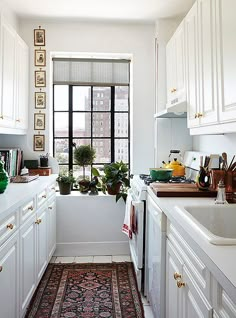 West Village Apartment, Galley Kitchen Design, Galley Kitchens, Small Kitchen Ideas, Galley Kitchen, Small Kitchens, Kew Gardens, Tiny Kitchen, Ikea Kitchen