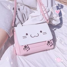 Cute Messenger Bags, Tas Bahu, Kawaii Bags, Pink Shoulder Bag, Girly Bags, Kawaii Accessories, Girls Handbags, Cute Backpacks, Pretty Bags