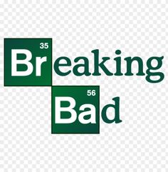 breaking bad logo with the words breaking bad in green and white letters, hd png