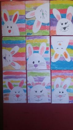 an image of some bunny faces on paper