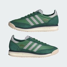 adidas SL 72 RS Shoes - Green | Free Shipping with adiClub | adidas US White Adidas Trainers, Adidas Sl 72, Shoes Green, Adidas Trainers, Mens Lifestyle, Green Man, Adidas Online, White Adidas, Trainers Women