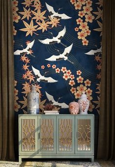 Japanese Wallpaper Crane Bird Wall Mural Blue Background Peel and Stick White Wall Art #### CUSTOM ORDERS #### We gladly prepare personalized orders. If you need some other size than in the listing,  do not hesitate contacting us. Peel and Stick; * Environment friendly and waterproof. * Easy to install and cut * Can be installed on any flat surface, ( not suitable on textured wall and fresh paint wall) * Environmental Protection PVC * Weight : 150 gr/m2 * Free glue residues left behind after rem Japanese Wallpaper, Japanese Bird, Japanese Room, Crane Bird, Japanese Wall, Bird Wallpaper, White Wall Art, Textured Wall, Home Room Design