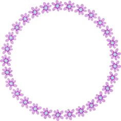 a purple necklace with blue and pink flowers in the center, on a white background