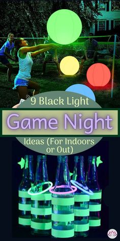 glow in the dark game night ideas for indoorss or out - yard games are fun and easy to do