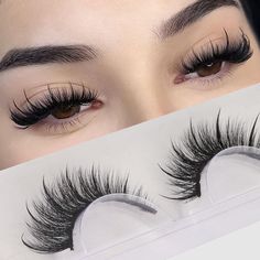 PRICES MAY VARY. Salon Effect: We are committed to creating high quality salon fake lashes. You will get a pair of special fake eyelashes, which look like an eyelash extension effect and include the shape of wet lashes to make the lashes look more vivid and glamours. You just need to get the faux mink lash pack, you will acheive the lash extension effct at home, save time and money. High Quality: Our fake eyelashes use PBT material, 100% handmade, cruelty-free, make the lash strips more like rea Dark Brown Eyelash Extensions, Makeup Mapping, Spiky Lashes, Baddie Lashes, Lash Strips, Lash Map, Lashes Wispy, Eye Makeup Application