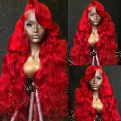 Red lace front wigs are a popular option for those who want to change up their look with a bold and vibrant hair color. They come in a variety of styles and lengths to suit different preferences and face shapes. Product Details Brand: Ishow Hair Hair Material: human hair from one donor Hair Color: Red Color Texture: Body Wave Length: 8-32 Inch Available (Hot Selling Length: 24&28 Inch) Density: 150%/180%/200% Hairline: pre-plucked Can Be Dyed: yes, please dye into professional way. Straps: adjus Red Lace Front Wigs, Lace Front Wigs Body Wave, Hd Lace Frontal Wigs, Wigs Body Wave, Frontal Wig Hairstyles, Hd Lace Frontal, Lace Frontal Wigs, Wave Wig, Pretty Hair Color