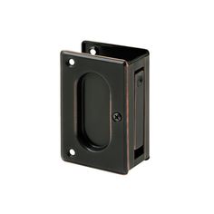 an image of a black square door handle