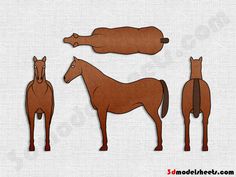 paper cutout of horses and their foals