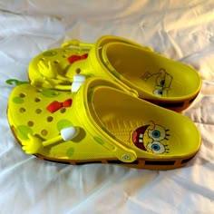 Send Offers. I May Accept Very Comfortable And Great Materials Sold Out Everywhere Never Worn Or Tried On 100% Authentic Straight From Crocs Best Crocs Color, Black Crocs Aesthetic, Weird Crocs, Spongebob Crocs, Weird Shoes, Spongebob Shoes, Cereal Crocs Shoes, Crocs Spongebob, Margaritaville Crocs