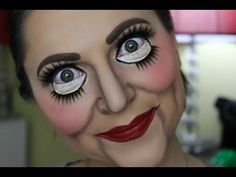 Scary Ventriloquist Doll Makeup, Puppet Makeup Halloween, Creepy Doll Makeup Halloween, Ventriloquist Makeup, Marionette Makeup, Dummy Makeup, Horror Carnival, Marionette Costume, Puppet Makeup