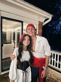 DIY Couples Halloween Costumes Pirate Diy Costume Mens, Pirate And Parrot Costume Couple, Pirate Costumes For Couples, Pirates Couple Halloween Costumes, Pirates Couples Costume, Jack Sparrow Couple Costume, Pirate Couple Halloween Costumes, Will Turner And Elizabeth Swan Costume, Diy Pirate Costume Men