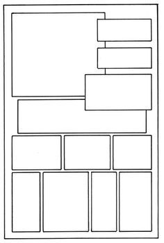 an image of a storyboard that is blanked out and ready to be colored