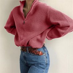 Zipper Sweatshirt, Zipper Sweater, Pastel Outfit, Traje Casual, Sweatshirt Zipper, Zippered Sweater, Sweatshirts Online, Look At You