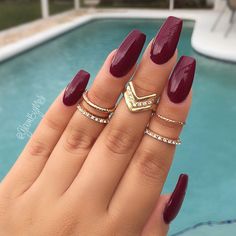 Fall burgundy nails Adorable Nails, Nails 2016, 2016 Style, Maroon Nails, Matte Nail Polish, Matte Nails Design, Nails Tumblr, Burgundy Nails, Super Nails