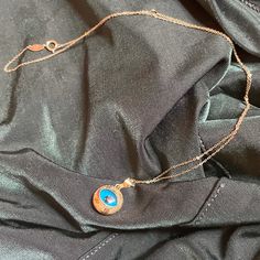 Here’s A Magic Old Pre Loved Piece Believed To Bring Good Luck And Ward Off Ill Wishes. Evil Eye Encased In Yellow Gold On A Super Delicate Dainty Chain (Also Stamped) With An Adjustable Jump Loop Sizing Option For Choker Style Fans Or Children’s Jewelry. Turkish Jewelry Just Has A Knack For Superfine Detailing, This Pendant And Chain Are No Exception! Eye Of Nazar, Turkey Colors, Turkish Jewelry, Dainty Chain, Choker Style, Vintage Necklace, Evil Eye, Blue Gold, Good Luck