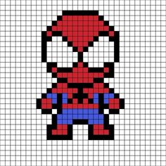 an image of a pixellated spider man