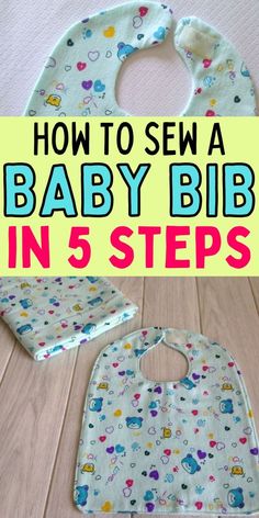 how to sew a baby bib in 5 steps with instructions for beginners