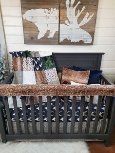 Boy Crib Bedding - Buck and Fishing Woodland Baby Bedding Collection - DBC Baby Bedding Co Woodland Baby Bedding, Boy Crib Bedding, Woodland Crib Bedding, Baby Joey, Woodland Crib, Crib Bedding Boy, Rail Guard, Boys Crib, Baby Boy Room Nursery