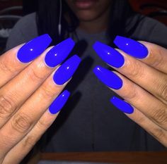 Electric Blue Nails, Neon Blue Nails, Cobalt Blue Nails, Purple Acrylic Nails, Vibrant Nails, Nails Only, Summer Acrylic Nails, Beach Nails