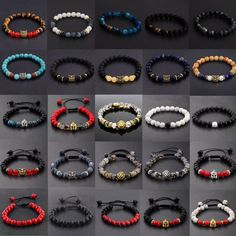 Lion Jewelry, Bracelets Charm, Beads Bracelets, Mens Beaded Bracelets, Bracelets Handmade Beaded, Bracelets Jewelry, Bracelet Crafts, Nature Bracelets, Handmade Beads