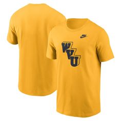 Show off your school spirit this season with this bold Nike WVU Legacy Logo Cotton Tee. Your WVU pride is nothing to hide. Show up in the latest WVU fashion and show off your true Mountaineer pride every where you go this year.Diagonal stacked WVU vault logo full front screen printShort sleevesMaterial: 100% cotton jerseyBrand: Nike Nike Mens Clothing, Nike West, West Virginia Mountaineer, Nike Gold, Nike Tshirt, Mens Gold, Logo Tee, Bottom Clothes, Logo Tees