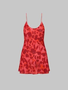 Affordable price buy Dresses on Kollyy, SPU: 48Q1CDR47851F, Color: Red, Material:Jersey, Style:Girly. Realisation Par, Little Red Dress, Sleeveless Short Dress, Silk Slip Dress, Flattering Dresses, Red Mini Dress, Floral Sleeveless, Dream Clothes, Printed Mini Dress