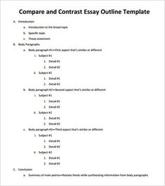 an outline for a compare and contrast paper